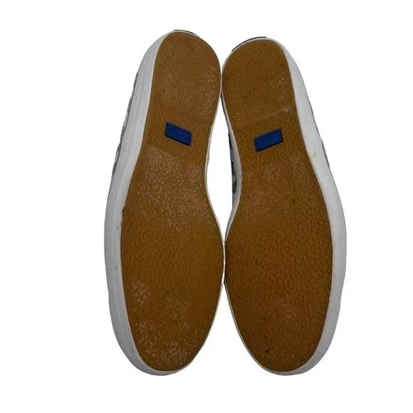 Keds Gray Off White Striped Canvas Sneakers Size 7 Women's - Picture 8 of 8